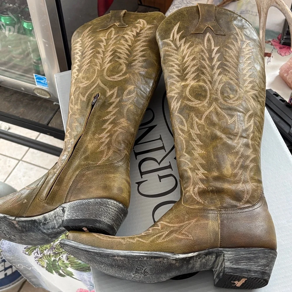 Old Gringo Mayra Military green boots relaxed fit - Picture 1 of 9